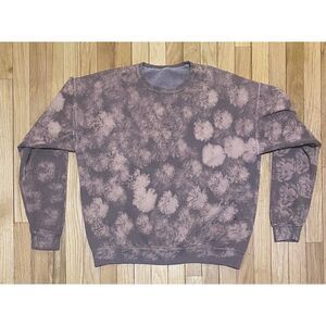 TOMS Unisex M Brown Geometric Crewneck Pullover Sweatshirt Casual